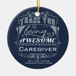 Avskrivning av Tack för avsändare Julgransprydnad Keramik