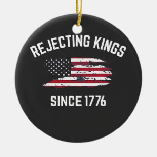 Avslag på Kung sedan 1776 4 juli Julgransprydnad Keramik