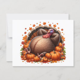 Avslapp Thanksgiving Turkiet Lounging Vykort