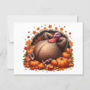 Avslapp Thanksgiving Turkiet Lounging Vykort