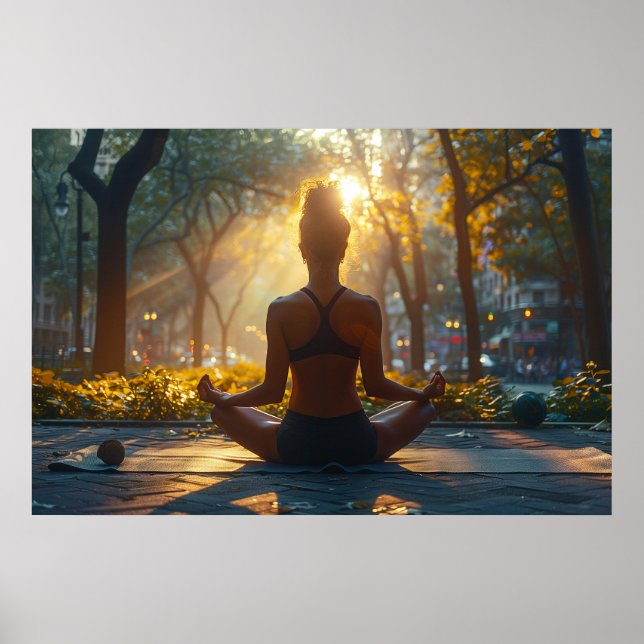 Avslappa med yoga poster (Framsidan)