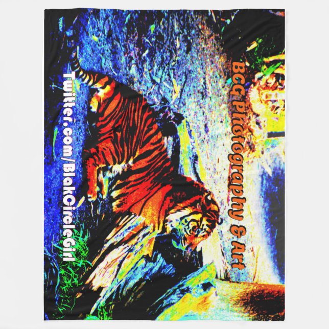 Avslappa Tiger Bright Speciell Edition Fleecefilt (Framsidan)