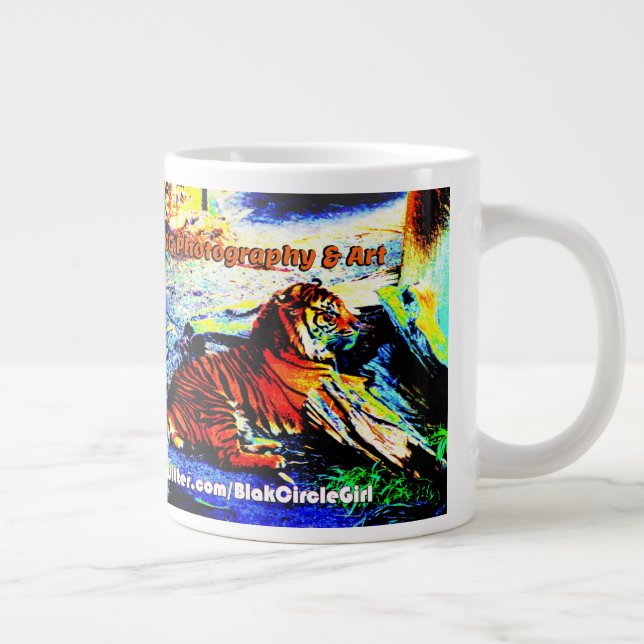Avslappa Tiger Bright Speciell Edition Jumbo Mugg (Höger)