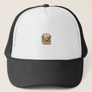 Avslappna & Lossa Strandkatt Vintage Gravyr Design Keps