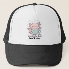 Avslappna-mycket Söt Axolotl i tekopp Kawaii Avsla Keps