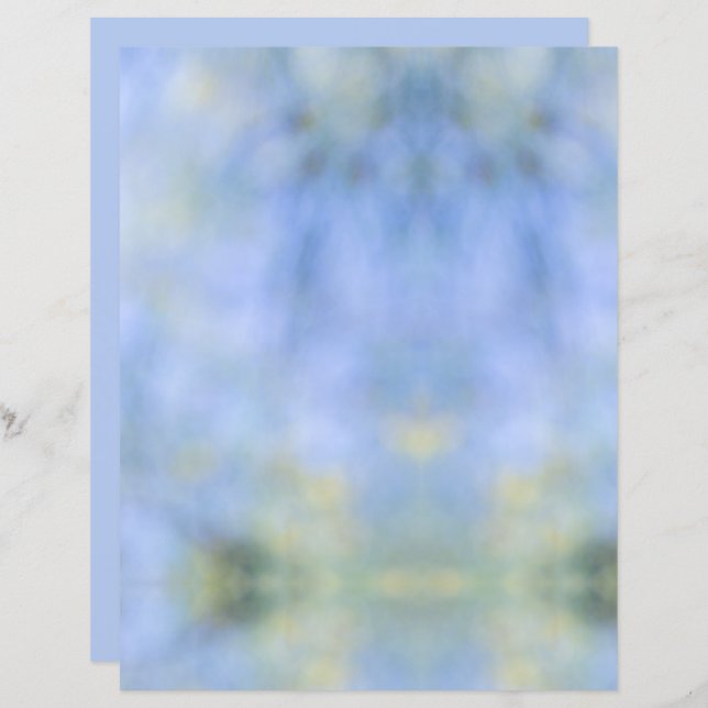 Avslappnad Abstrakt Blått Gult Mönster-segment Jou (Fram/baksida)