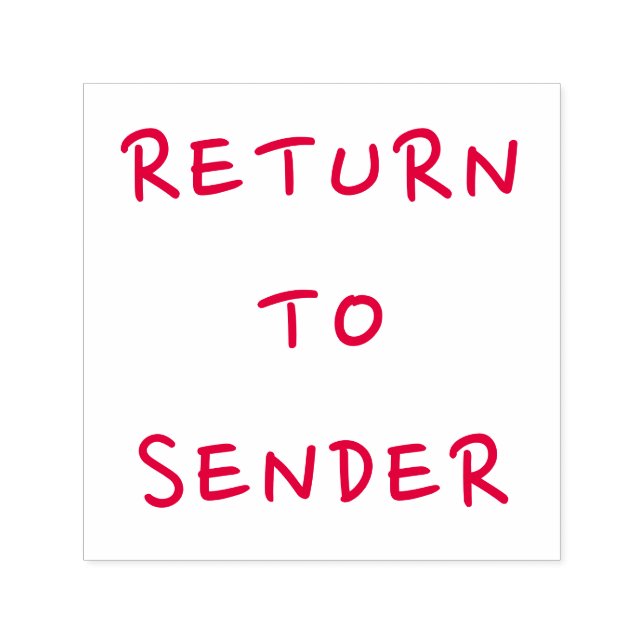 Avslappnad "ÅTERVÄNDA TILL SENDER" Självfärgande Stämpel (Design)