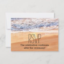 Avslappnad Beach Wedding Guld Vågar OSA Inbjudningar