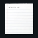Avslappnad Binder Papper för att göra lista   Namn Anteckningsblock<br><div class="desc">Den här utformningen av anteckningsblocket för personlig av roligt har en binder-papper bakgrund med rustisk svartfärgad skrivskrivartext. Underbar som en personlig att göra lista men kan redigeras för att bara ha en fras också. Det här anteckningsblocket gör också en underbar gåva till för barn,  mammor och morföräldrar!</div>