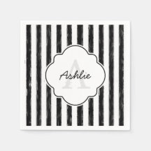 Avslappnad Black Payed Rand Monogram och Namn