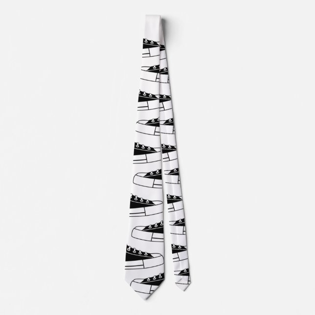Avslappnad Black Sneakers Unisex Neck Tie Slips (Framsida)