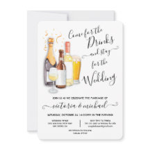 Avslappnad Bröllop Kom för dryckesinbjudan