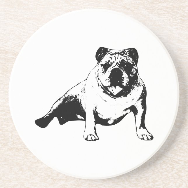 Avslappnad Bulldoggdricka Underlägg (Framsidan)