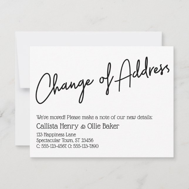 Avslappnad Byte av enkelt meddelande om Adress (Framsida)