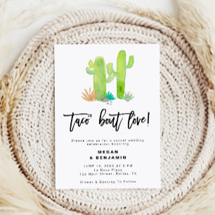 Avslappnad Cactus Succulent Taco Bout Kärlek Bröll Inbjudningar