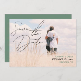 Avslappnad Chic Handskrift Stil Spara datum för  Inbjudningar