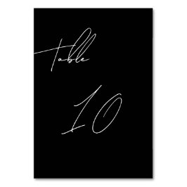 Avslappnad Chic Handwrite Stil Bröllop Bordsnummer