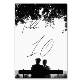 Avslappnad Chic Handwrite Stil Bröllop Bordsnummer