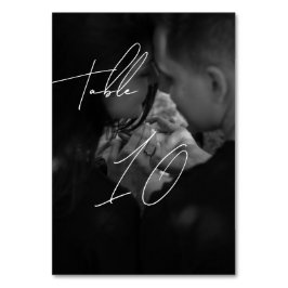 Avslappnad Chic Handwrite Stil Bröllop Bordsnummer