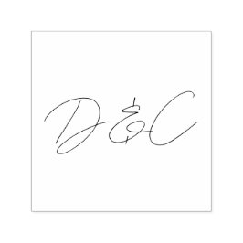 Avslappnad Chic Handwrite Stil Bröllop Självfärgande Stämpel