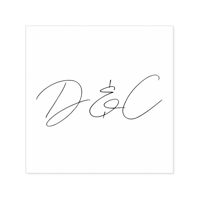 Avslappnad Chic Handwrite Stil Bröllop Självfärgande Stämpel (Design)