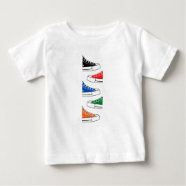 Avslappnad Colorful Sneakers Baby T-Shirt