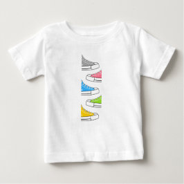 Avslappnad Colorful Sneakers Baby T-Shirt