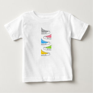 Avslappnad Colorful Sneakers Baby T-Shirt