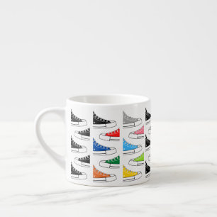 Avslappnad Colorful Sneakers Espresso Kopp Espressomugg