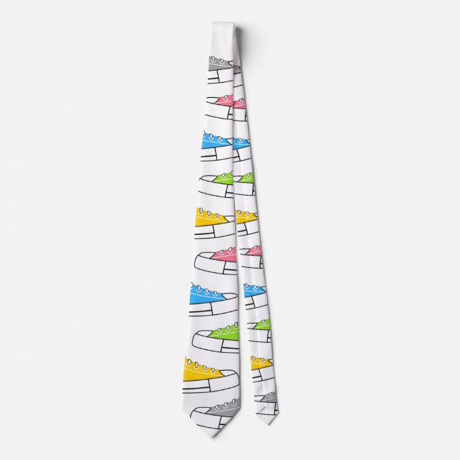 Avslappnad Colorful Sneakers Unisex Neck Tie Slips (Framsida)