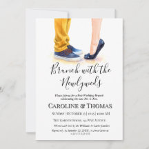 Avslappnad efter Bröllop Brunch Modern calligrafi