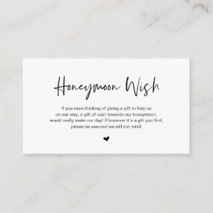 Avslappnad elegance, Black Font, Honeymoon Wish Tilläggskort