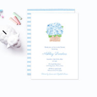 Avslappnad Elegance Blue Hydrangea Boy Shower