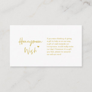 Avslappnad elegance minimum, Guld, Honeymoon Wish Tilläggskort