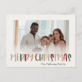 Avslappnad Färgfläckat julfoto Helg Vykort