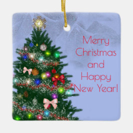 Avslappnad färgstark dekorerad Julgran Julgransprydnad Keramik