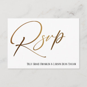 Avslappnad Faux Guld Handwrite OSA Sång begäran Tilläggskort