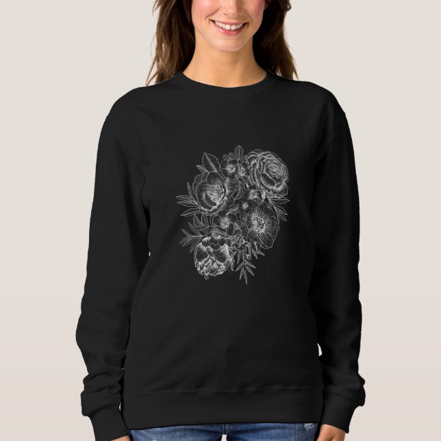 Avslappnad för blommigt av grafik t shirt (Framsida)