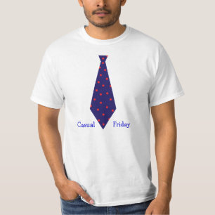 Avslappnad Fredag Necktie Tee Shirt