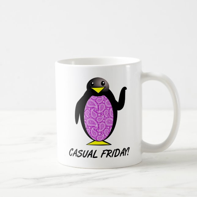 Avslappnad Fredag Penguin Funny Mug Kaffemugg (Höger)