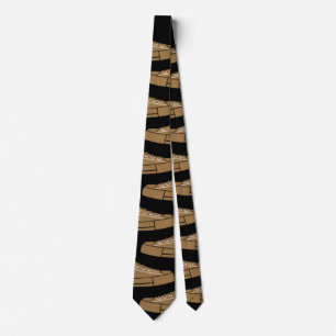 Avslappnad Guld Sneakers Black Unisex Neck Tie Slips