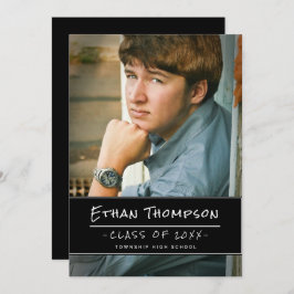 Avslappnad Guy Student Photo Studentfest Inbjudningar