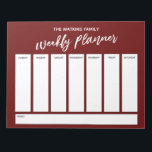 Avslappnad Handskrift, enkel veckovis planner Burg Anteckningsblock<br><div class="desc">Den här mångsidiga veckotidsplaneraren har konfigurerats med mycket grundläggande inslag som alla kan redigeras... utom för huvudet. Uttrycket "veckomortering" återges i ett modernt handskriftsteckensnitt för avslappnad och har placerats överst på sidan som grafik. Använda mallen fält om du vill lägga till informationen som du vill. Ändra även färg eller annat...</div>