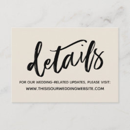 Avslappnad Handskrift - listrera Bröllop-detaljer Tilläggskort