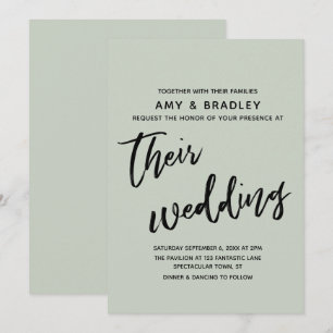 Avslappnad Handskrift Simple Typography Bröllop Sa Inbjudningar