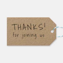 Avslappnad handskriven typografi Kraft Presentetikett