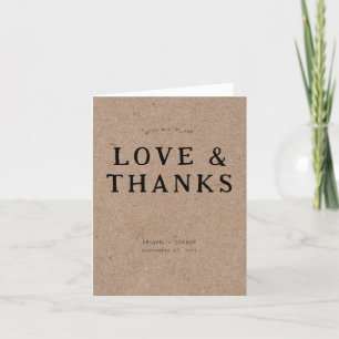 Avslappnad handskriven typografi Kraft Tack Kort