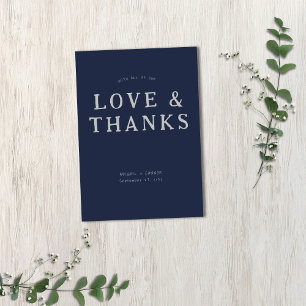 Avslappnad Handskriven typografi Silver Foil & Nav Tack Kort