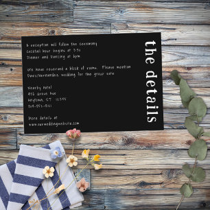 Avslappnad handskriven typografi vit och svart tilläggskort