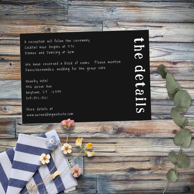 Avslappnad handskriven typografi vit och svart tilläggskort (Skapare uppladdad)